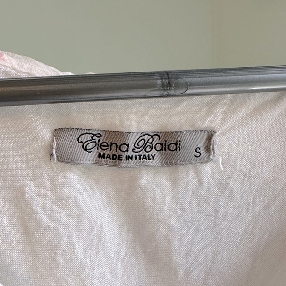 ELENA BALDI 100% Silk Womens Floral Blouse Size S - Made in Italy - Picture 3 of 4